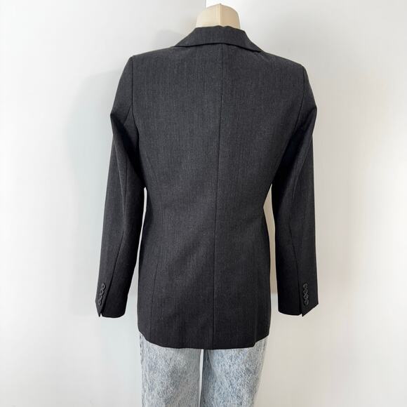 Pendleton Virgin Wool One Button Blazer Jacket Dark Grey | Size: 6 - Picture 5 of 10